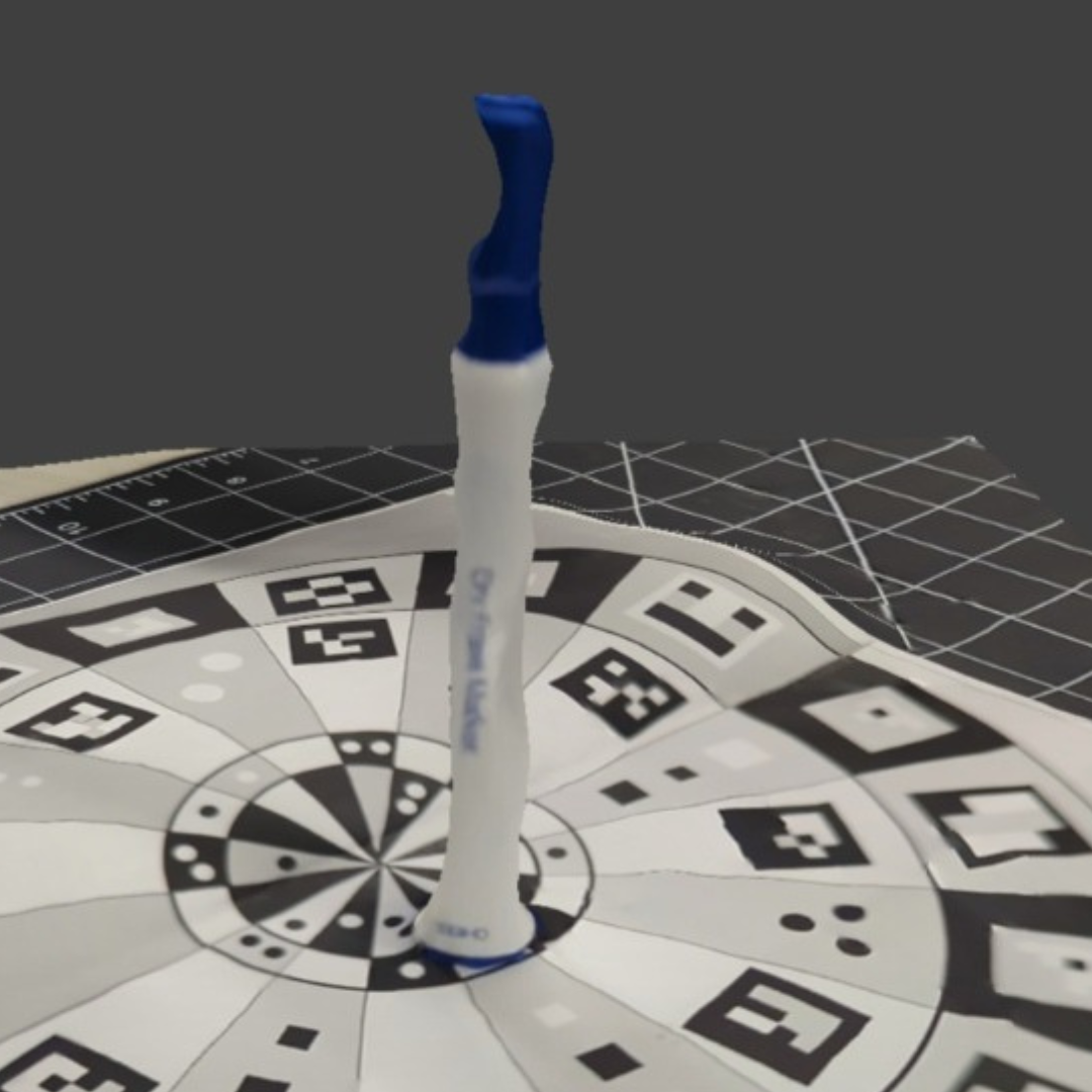 Then, using a random marker I found in the room, I did scanning with it, but it became the same as the water bottle scan. 